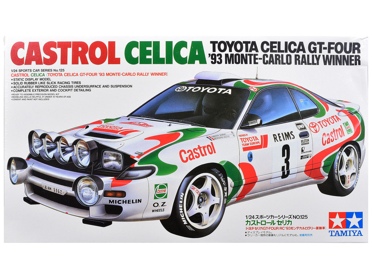 Model Kit Toyota Celica GT-Four (Castrol Celica) #3 Winner "Monte-Carlo Rally" (1993) 1/24 Scale Model by Tamiya Tamiya