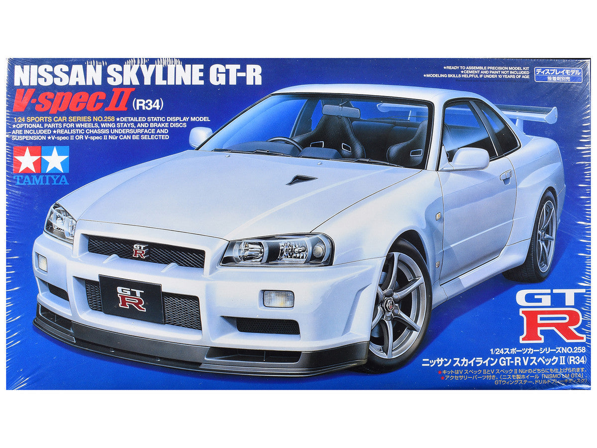 Model Kit Nissan Skyline GT-R (R34) V-Spec II 1/24 Scale Model by Tamiya Tamiya