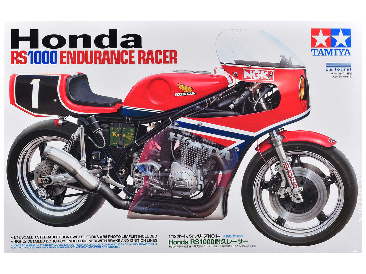 Model Kit Honda RS1000 Endurance Racer Motorcycle 1/12 Scale Model by Tamiya Tamiya