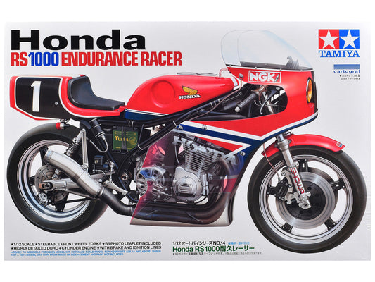 Model Kit Honda RS1000 Endurance Racer Motorcycle 1/12 Scale Model by Tamiya Tamiya