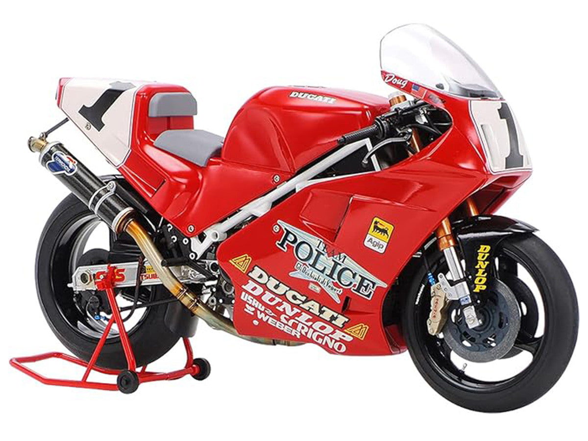 Model Kit Ducati 888 Superbike Racer Motorcycle 1/12 Scale Model by Tamiya-0