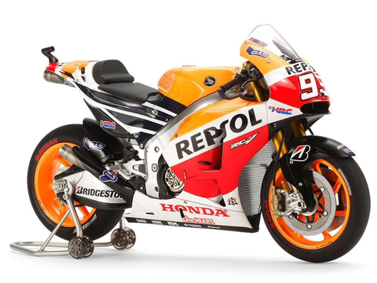 Model Kit Honda RC213V Motorcycle #93 Marc Marquez "Repsol Honda" Winner "Moto GP Championship" (2014) 1/12 Scale Model by Tamiya Tamiya