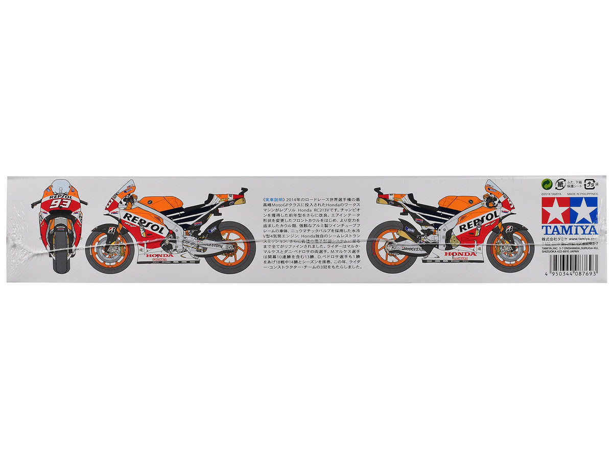 Model Kit Honda RC213V Motorcycle #93 Marc Marquez "Repsol Honda" Winner "Moto GP Championship" (2014) 1/12 Scale Model by Tamiya Tamiya