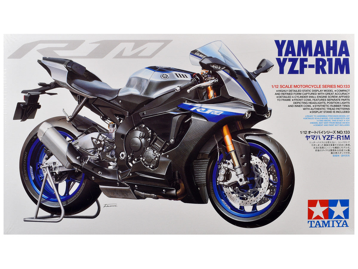Model Kit Yamaha YZF-R1M Motorcycle 1/12 Scale Model by Tamiya-0