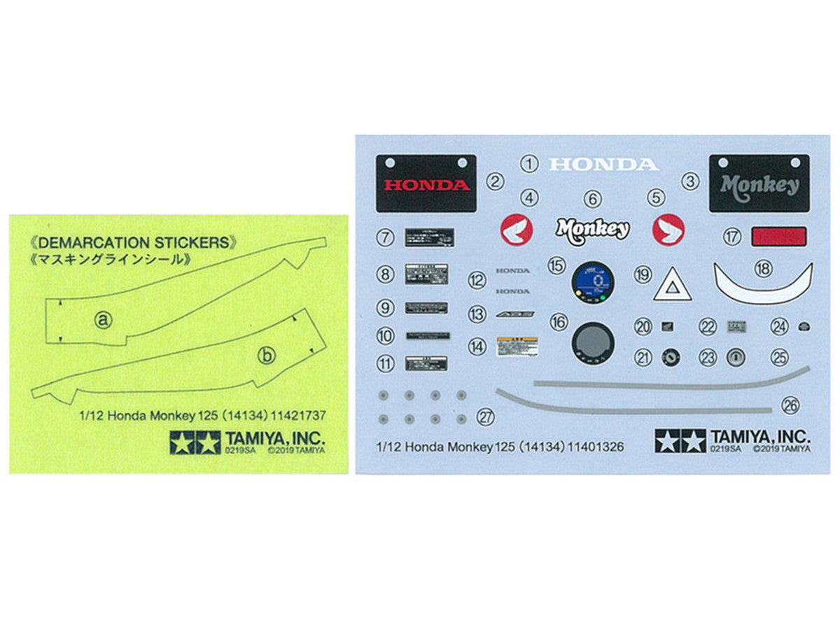 Model Kit Honda Monkey 125 Motorcycle 1/12 Scale Model by Tamiya-4
