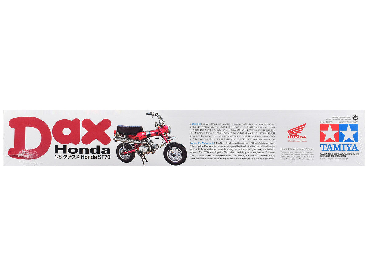 Model Kit Dax Honda Export 70 Motorcycle 1/6 Scale Model by Tamiya Tamiya