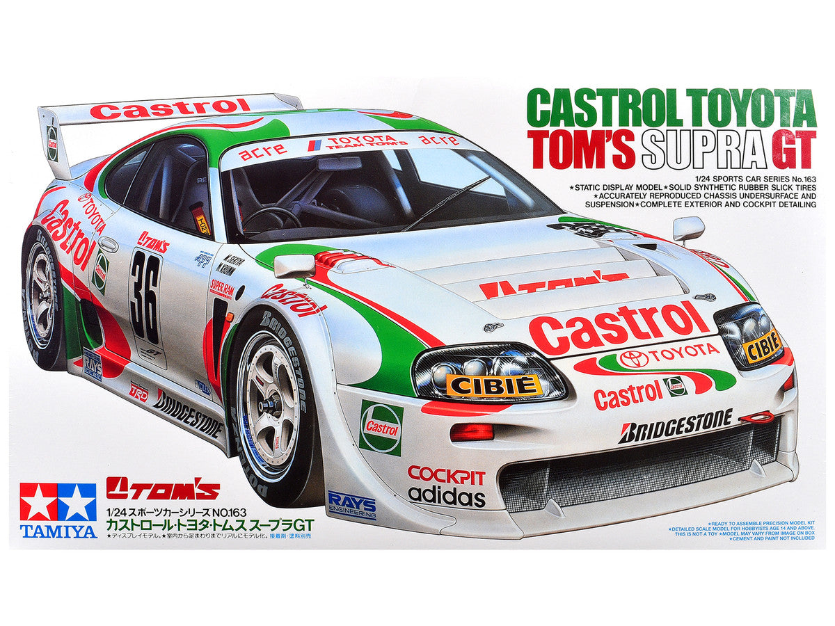 Model Kit Castrol Toyota Tom's Supra GT 1/24 Scale Model by Tamiya Tamiya