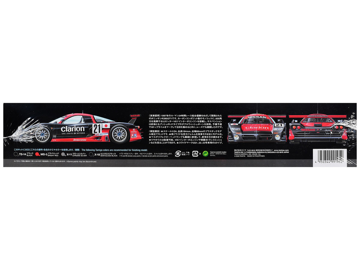Model Kit Nissan R390 GT1 "24 Hours of Le Mans" (1997) 1/24 Scale Model by Tamiya Tamiya