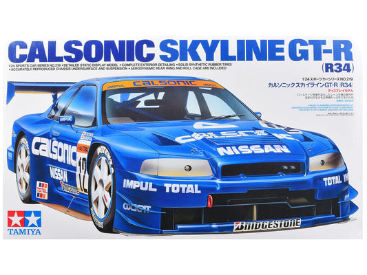 Model Kit Nissan Skyline GT-R (R34) "Calsonic" 1/24 Scale Model by Tamiya Tamiya