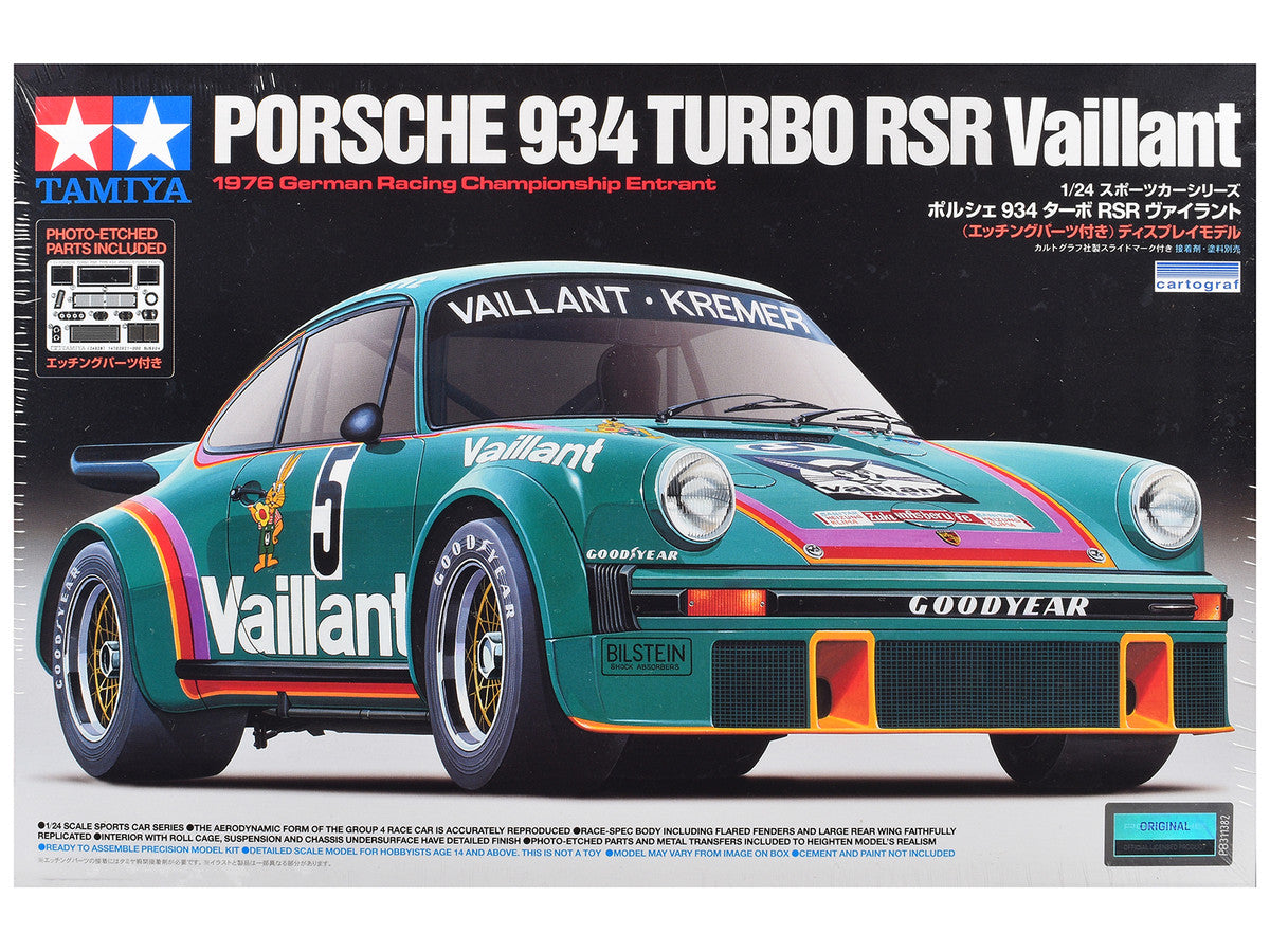 Model Kit Porsche 934 Turbo RSR "Vaillant-Kremer" 1/24 Scale Model by Tamiya Tamiya