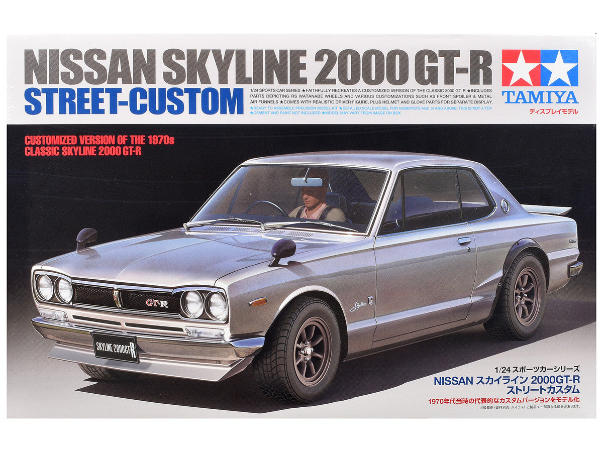 Model Kit Nissan Skyline 2000 GT-R Street-Custom with Figure 1/24 Scale Model by Tamiya Tamiya