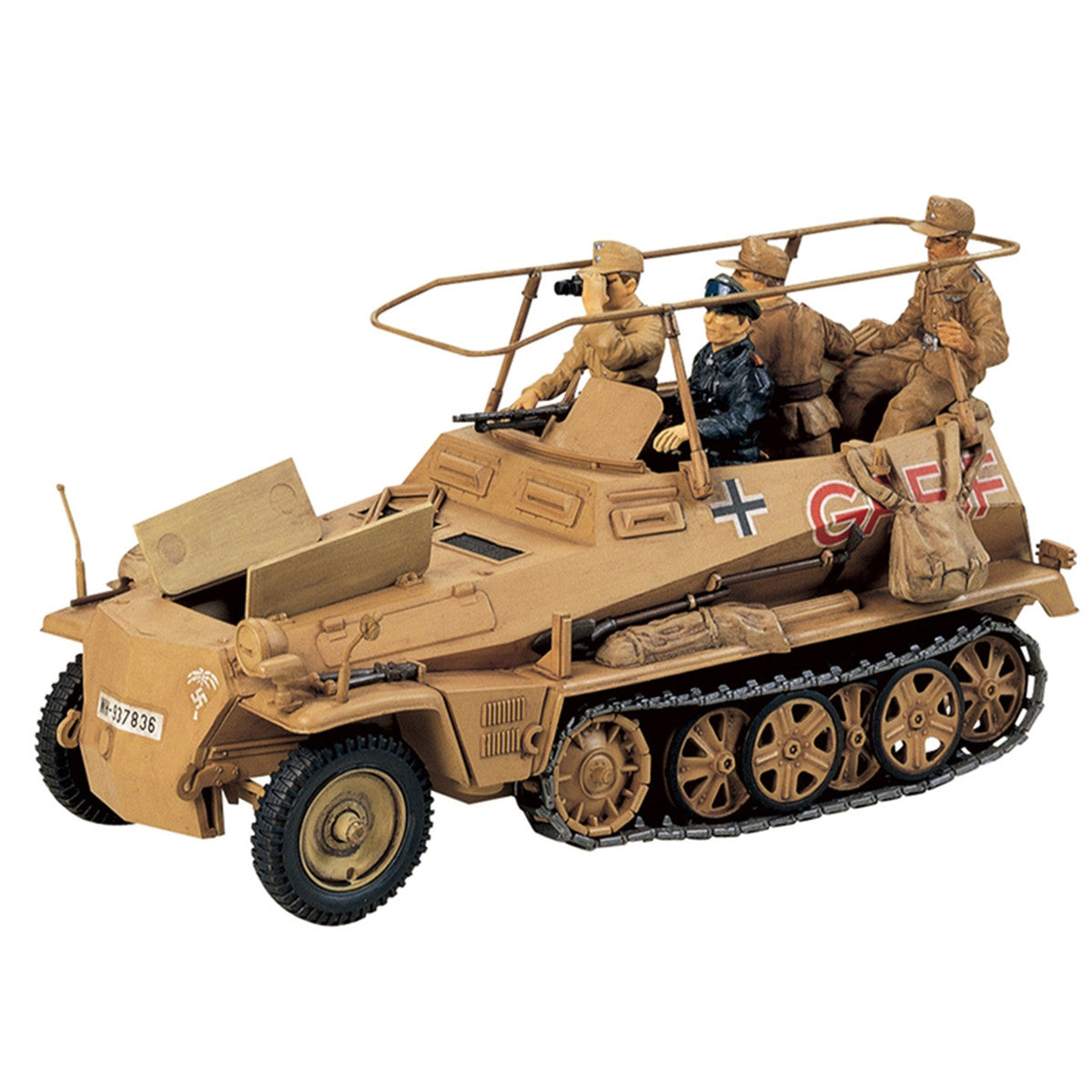 Model Kit German Sd.kfz. 250/3 Greif Half-Tracked Armored Vehicle 1/35 Scale Model by Tamiya Tamiya