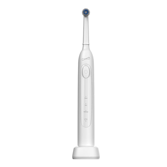 SuperSonic Sonic Zoom+ Wireless Rechargeable Toothbrush in White W2B