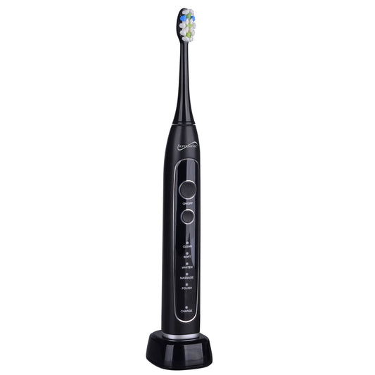SuperSonic Sonic Zoom Advance Wireless Rechargeable Toothbrush in Black W2B