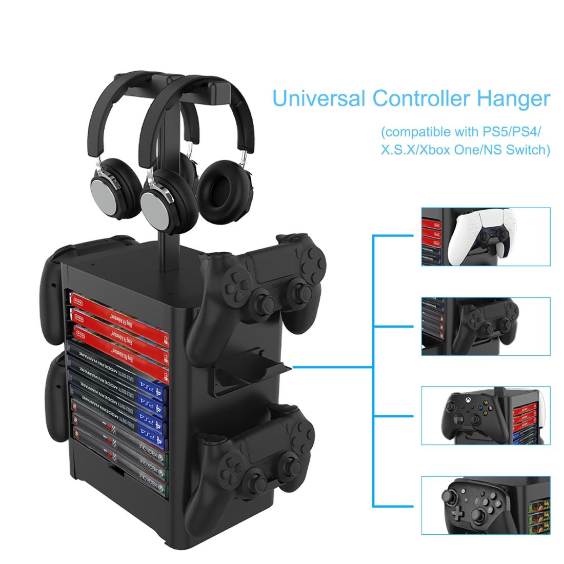 NNEIDS Ps5 / Xsx Game Disc & Headphone Storage Rack NNEIDS