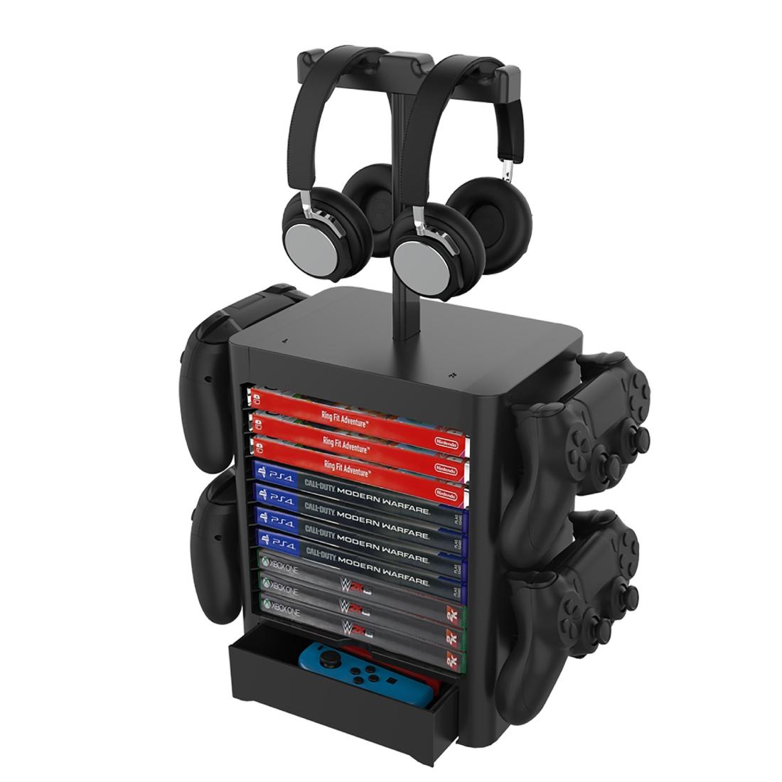 NNEIDS Ps5 / Xsx Game Disc & Headphone Storage Rack NNEIDS