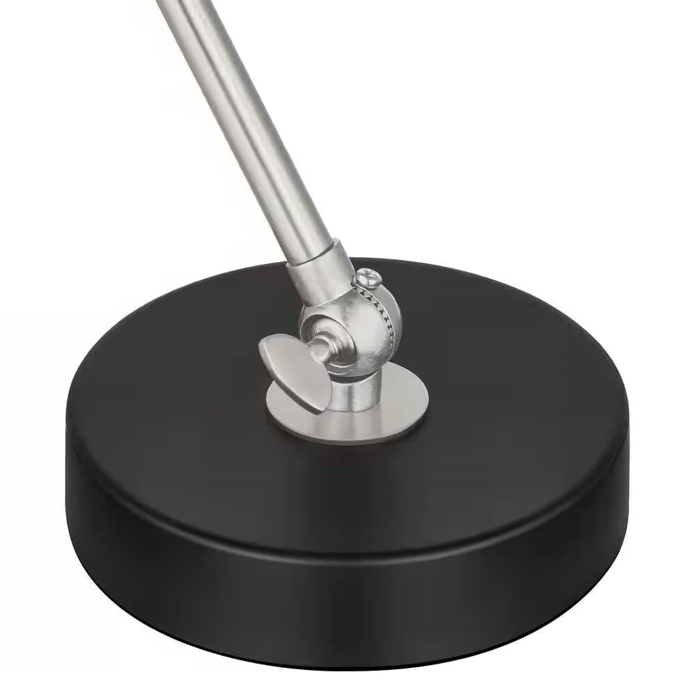 Simple Modern Metal Desk Light Table Lamp with Black Shade and Adjustable Tilt FastFurnishings