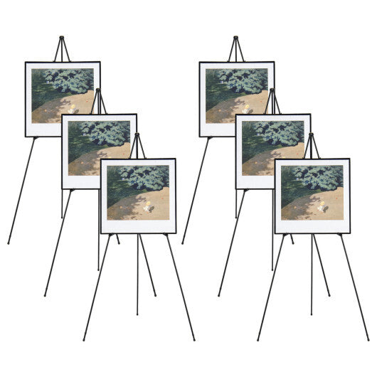 166 CM Metal Easel Stand Set 6-Pack-Black W2B