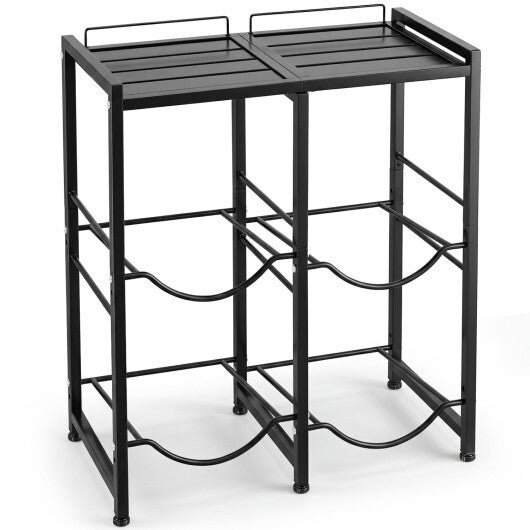 5 Gallon Water Jug Holder for 4 Bottles-Black W2B