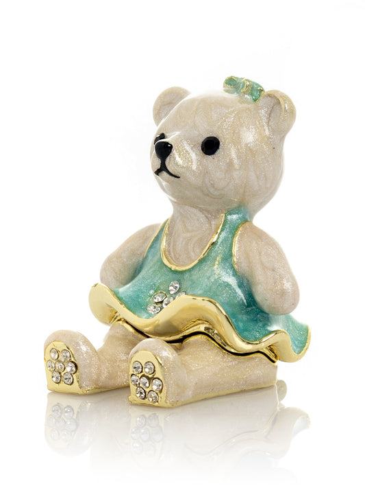 Teddy Bear with Turquoise Dress-0
