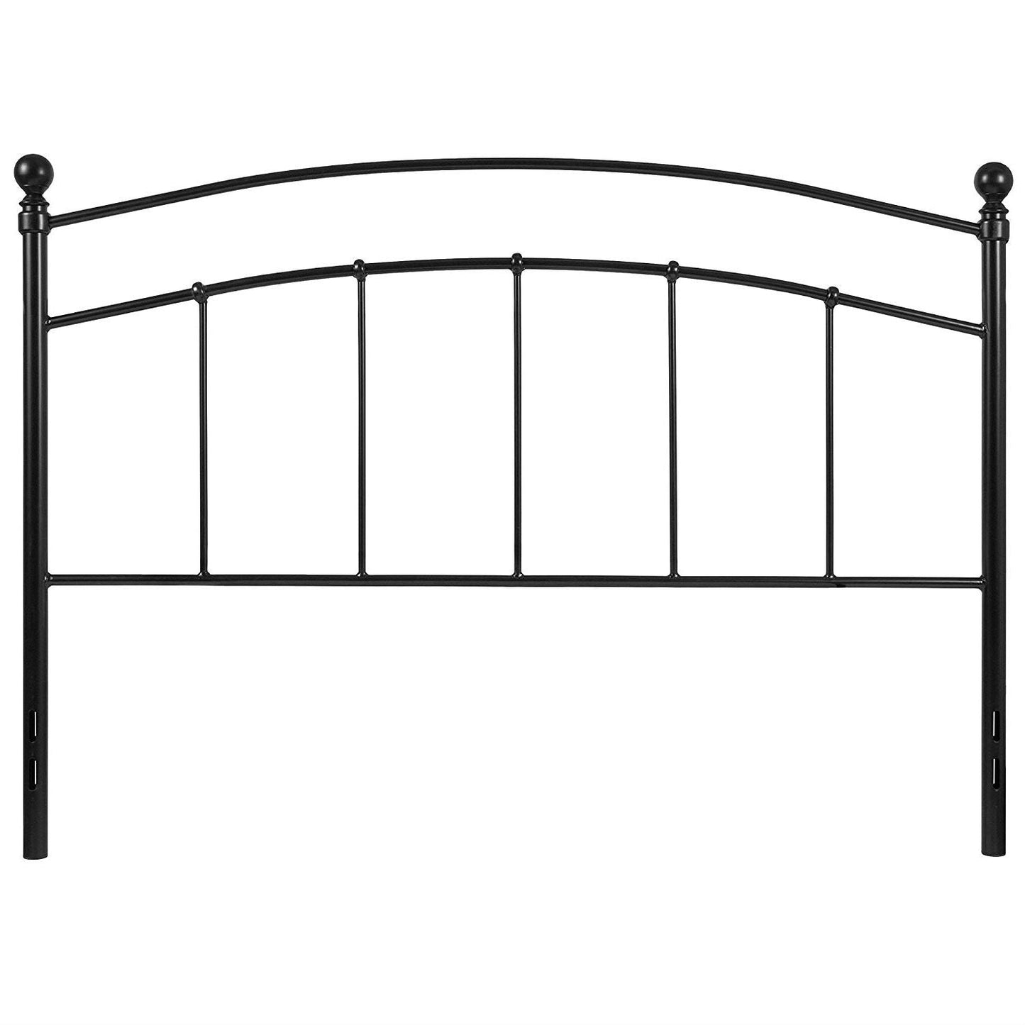 Twin size Contemporary Classic Black Metal Headboard-0
