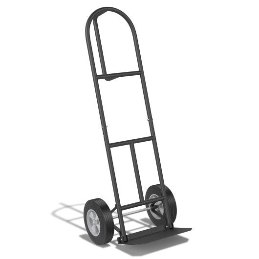P-Handle Sack Truck with 10 Inch Wheels and Foldable Load Area-Red W2B
