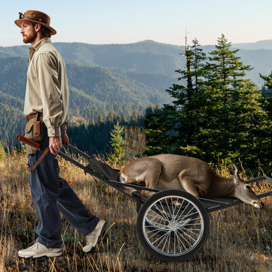 550 LBS Folding Deer Game Cart with Polyester Liner for Hunting W2B
