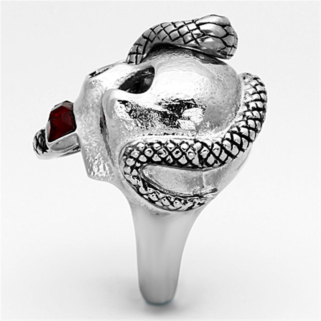 TK1038 - High polished (no plating) Stainless Steel Ring with Top Grade Crystal  in Multi Color Alamode