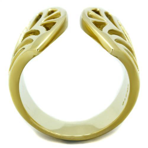TK1902 - IP Gold(Ion Plating) Stainless Steel Ring with No Stone Alamode