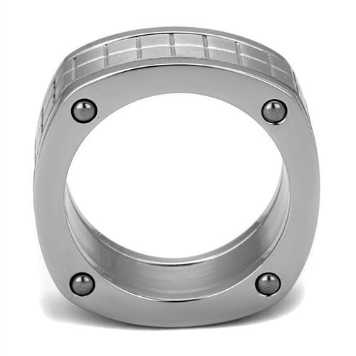 TK2405 - High polished (no plating) Stainless Steel Ring with No Stone Alamode