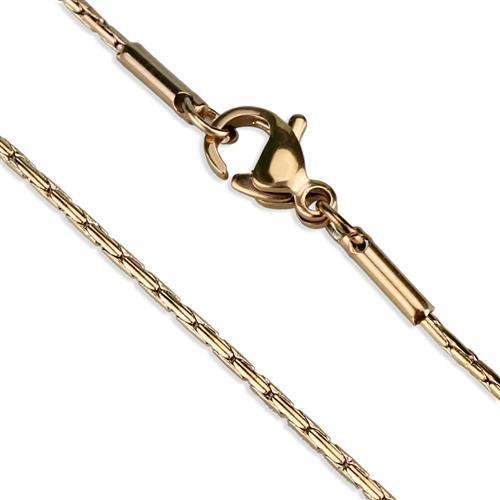 TK2437R - IP Rose Gold(Ion Plating) Stainless Steel Chain with No Stone Alamode