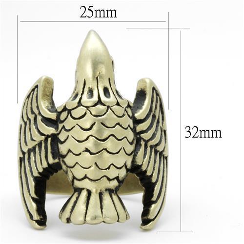 TK2466 - IP Antique Copper Stainless Steel Ring with Epoxy  in Jet-1