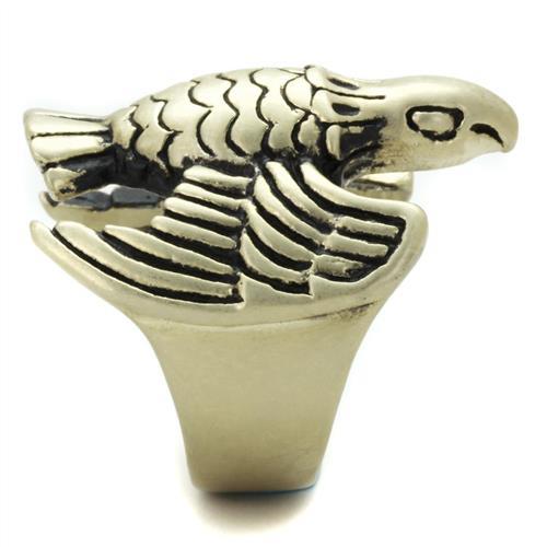 TK2466 - IP Antique Copper Stainless Steel Ring with Epoxy  in Jet-3