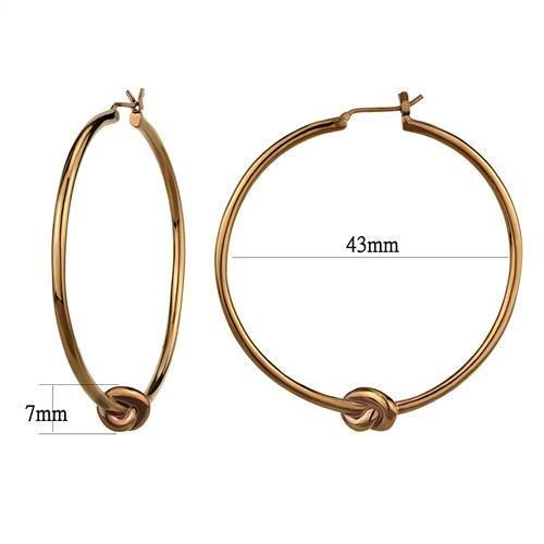 TK2853 - IP Coffee light Stainless Steel Earrings with No Stone-1