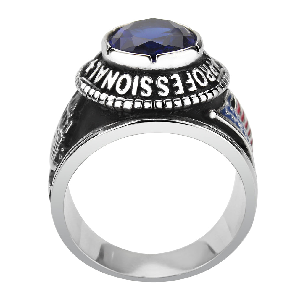 TK30320 - Trucker Ring in Montana Blue Alamode