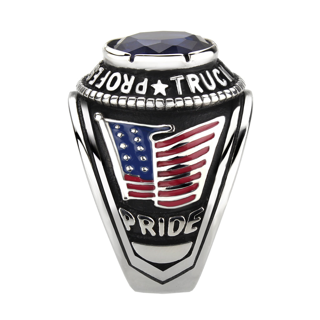 TK30320 - Trucker Ring in Montana Blue Alamode