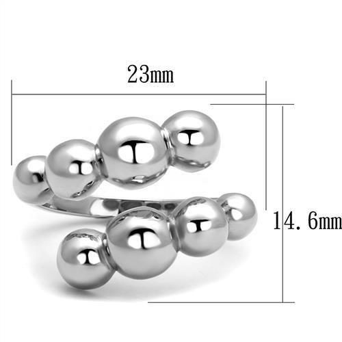 TK3089 - High polished (no plating) Stainless Steel Ring with No Stone Alamode