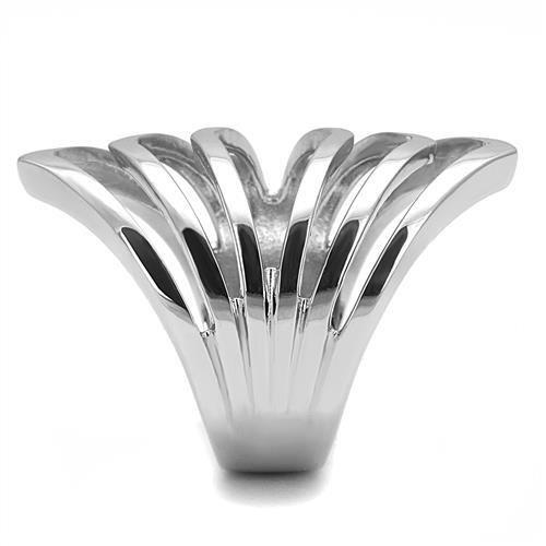 TK3144 - High polished (no plating) Stainless Steel Ring with No Stone Alamode