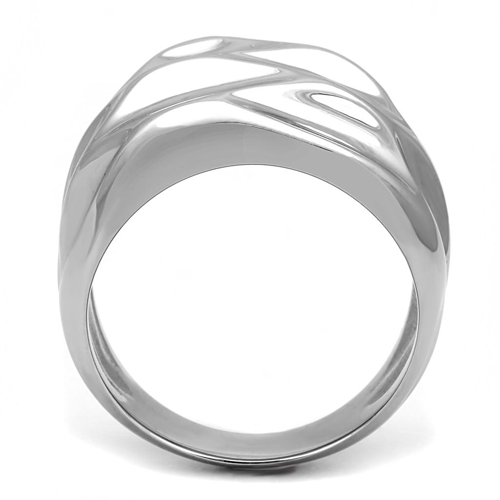 TK3262 - High polished (no plating) Stainless Steel Ring with No Stone Alamode
