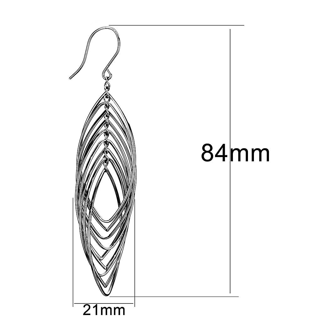 TK3500 - High polished (no plating) Stainless Steel Earrings with No Stone Alamode