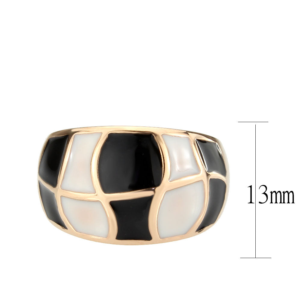 TK3827 - IP Rose Gold(Ion Plating) Stainless Steel Ring with NoStone in No Stone Alamode