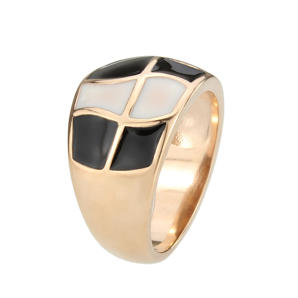 TK3827 - IP Rose Gold(Ion Plating) Stainless Steel Ring with NoStone in No Stone Alamode