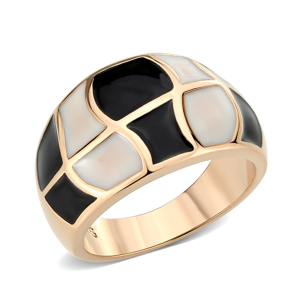 TK3827 - IP Rose Gold(Ion Plating) Stainless Steel Ring with NoStone in No Stone Alamode