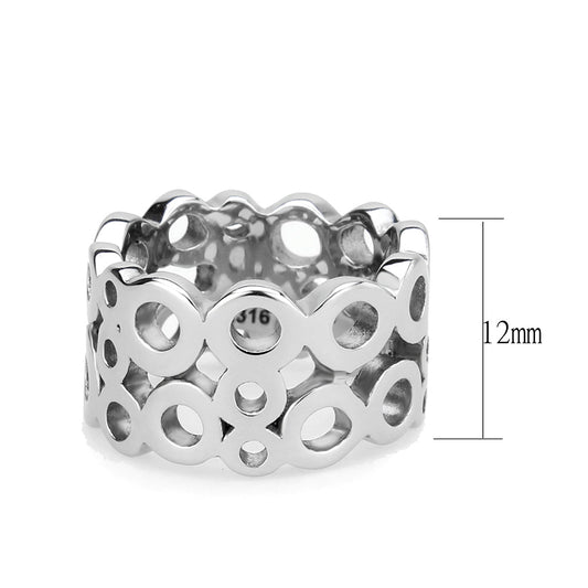TK3865 - High polished (no plating) Stainless Steel Ring with NoStone in No Stone Alamode