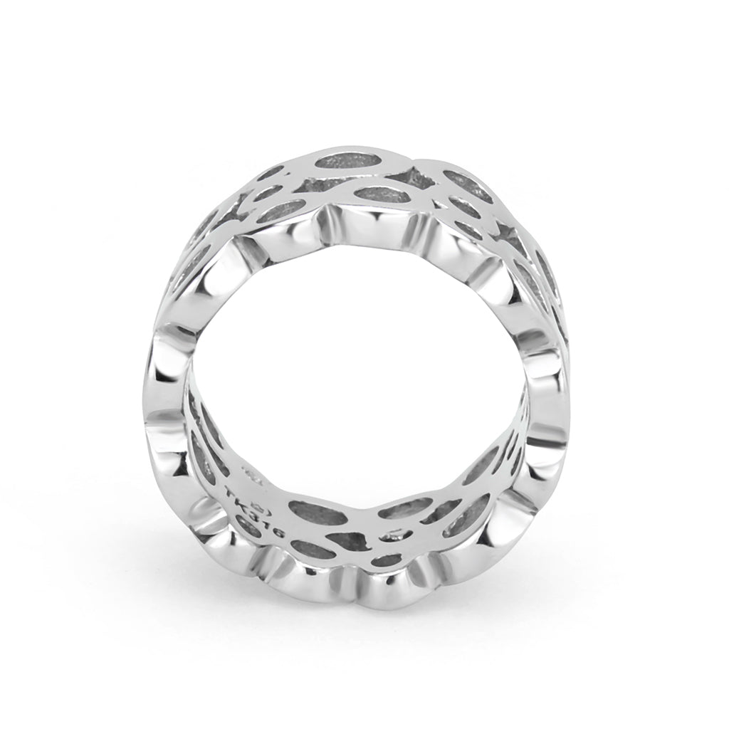 TK3865 - High polished (no plating) Stainless Steel Ring with NoStone in No Stone Alamode