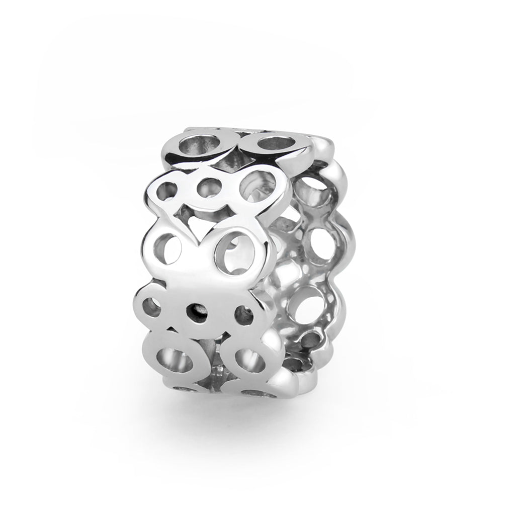 TK3865 - High polished (no plating) Stainless Steel Ring with NoStone in No Stone Alamode