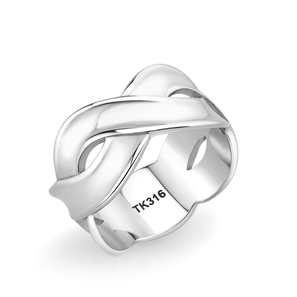TK3866 - High polished (no plating) Stainless Steel Ring with NoStone in No Stone Alamode