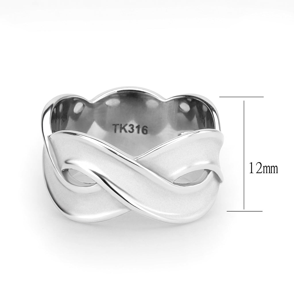 TK3866 - High polished (no plating) Stainless Steel Ring with NoStone in No Stone Alamode