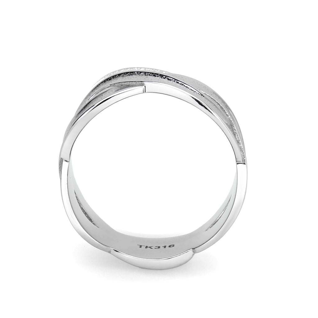 TK3866 - High polished (no plating) Stainless Steel Ring with NoStone in No Stone Alamode