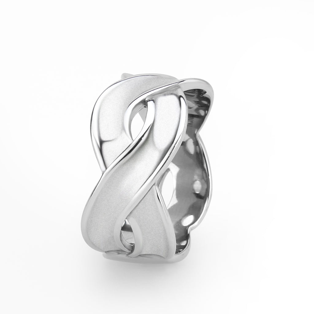 TK3866 - High polished (no plating) Stainless Steel Ring with NoStone in No Stone Alamode